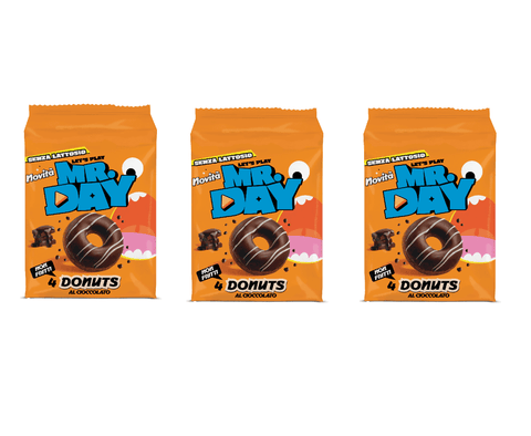 ACE+ Kategorien 3x Mr.Day Donuts al Cioccolato Schokoladen-Donuts 200g