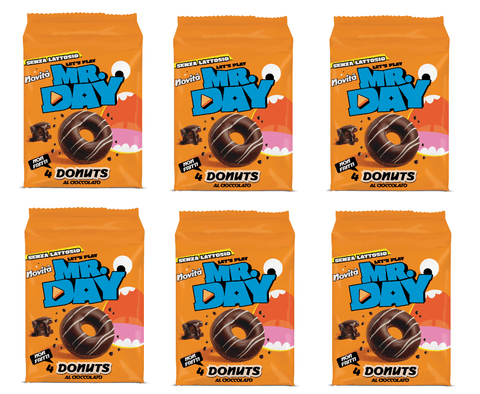ACE+ Kategorien 6x Mr.Day Donuts al Cioccolato Schokoladen-Donuts 200g