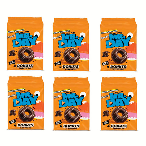 ACE+ Kategorien 6x Mr.Day Donuts al Cioccolato Schokoladen-Donuts 200g