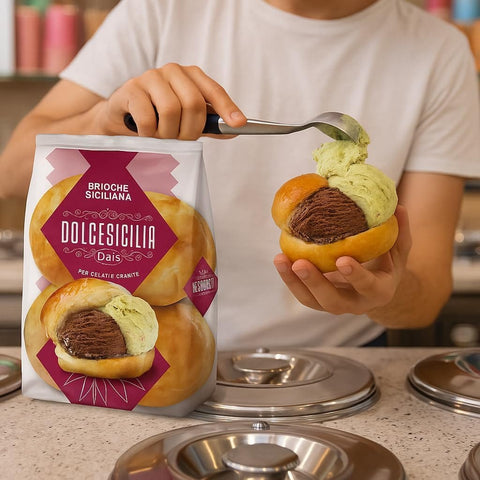 ACE+ Kategorien Dolcesicilia Brioche Siciliana per Gelato e Granita Sizilianische Brioche für Eiscreme und Granita, 10 x 280 g