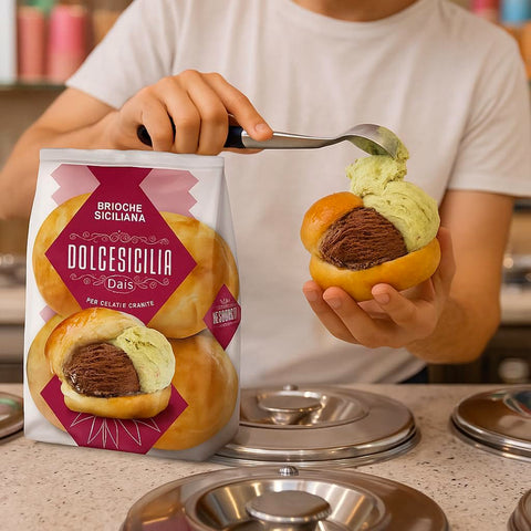 Dolcesicilia Brioche Siciliana per Gelato e Granita Sizilianische Brioche für Eiscreme und Granita, 10 x 280 g