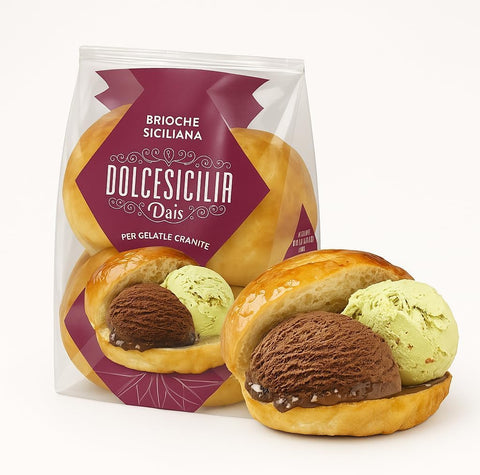 ACE+ Kategorien Dolcesicilia Brioche Siciliana per Gelato e Granita Sizilianische Brioche für Eiscreme und Granita, 10 x 280 g