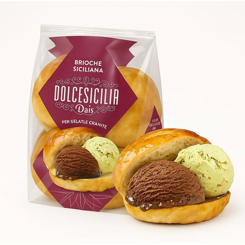 Dolcesicilia Brioche Siciliana per Gelato e Granita Sizilianische Brioche für Eiscreme und Granita, 10 x 280 g