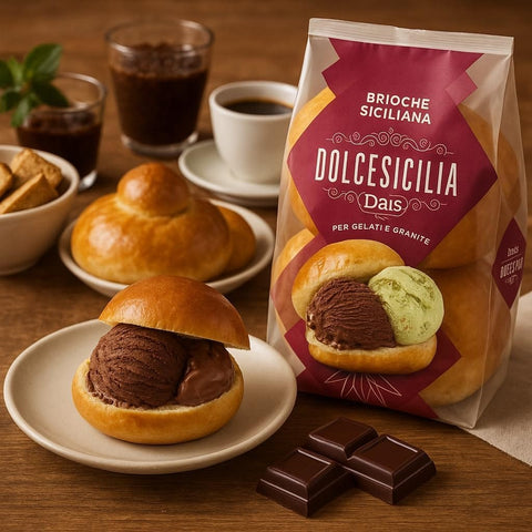 ACE+ Kategorien Dolcesicilia Brioche Siciliana per Gelato e Granita Sizilianische Brioche für Eiscreme und Granita, 10 x 280 g