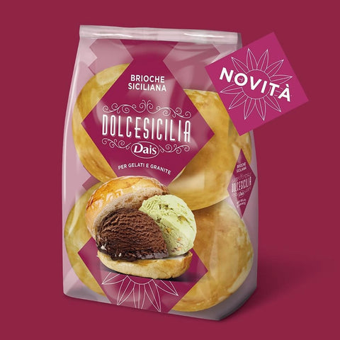 Dolcesicilia Brioche Siciliana per Gelato e Granita Sizilianische Brioche für Eiscreme und Granita, 10 x 280 g