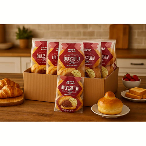 Dolcesicilia Brioche Siciliana per Gelato e Granita Sizilianische Brioche für Eiscreme und Granita, 10 x 280 g