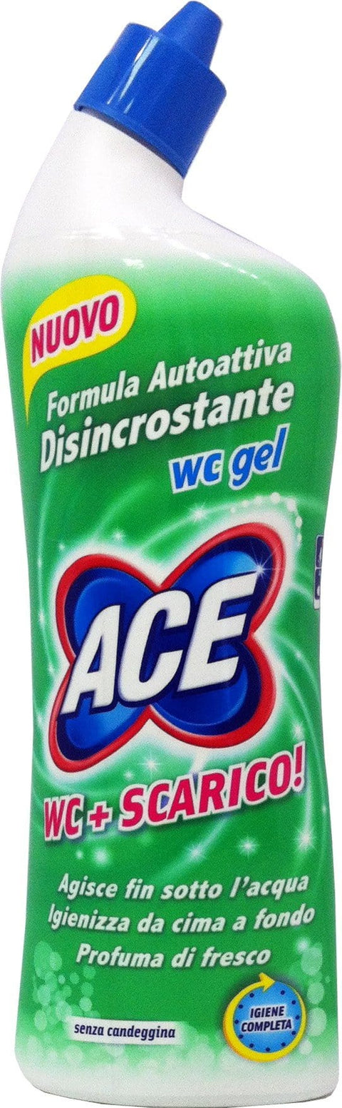 ACE+ WC-Reiniger 12 x ACE Entkalker WC + Ablaufgarnitur ohne Bleichmittel Gel 700 ml 8001480020382