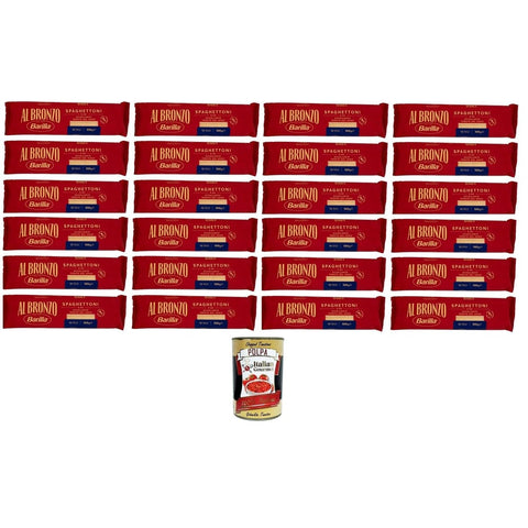 Al Bronzo Pasta Nudeln & Pasta Al Bronzo Pasta Spaghettoni Bronze Gezogene Pasta Rohe Verarbeitungsmethode 24x 500gr Original italienisch inkl. Italian Gourmet Polpa 400g 8032804040014