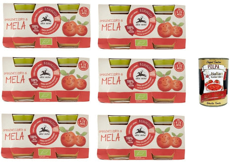 Alce Nero Omogeneizzato di Mela Apfelpüree 2x80 g 6x italienisch Original Pastasauce + gratis polpa 400 g