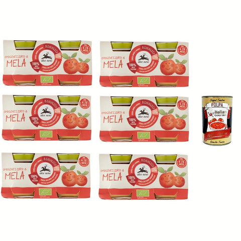 Alce Nero Omogeneizzato di Mela Apfelpüree 2x80 g 6x italienisch Original Pastasauce + kostenlos polpa 400 g