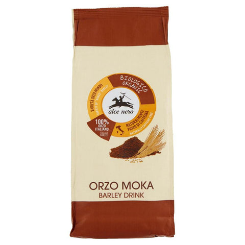 Alce Nero Orzo Moka Biologico Gerste für Moka Gerstengetränk Barley Drink Bio-Produkt 500g Kaffeeersatz Italienische Gerste 6x Original italienisch