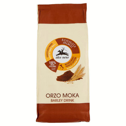 Alce Nero Orzo Moka Biologico Gerste für Moka Gerstengetränk Barley Drink Bio-Produkt 500g Kaffeeersatz Italienische Gerste 6x Original italienisch