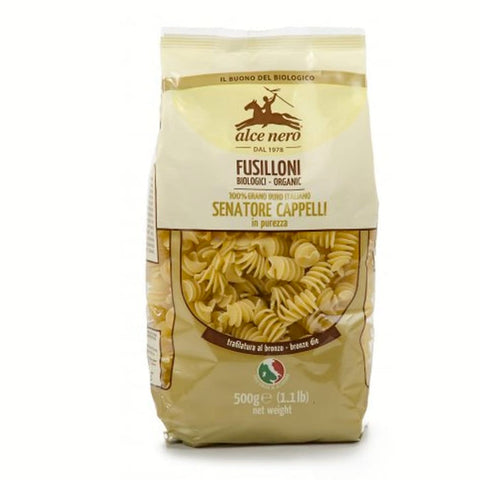 Alce Nero Kurze Pasta Alce Nero Fusilloni grano duro Senatore Cappelli biologici Original italienisch 8009004809635