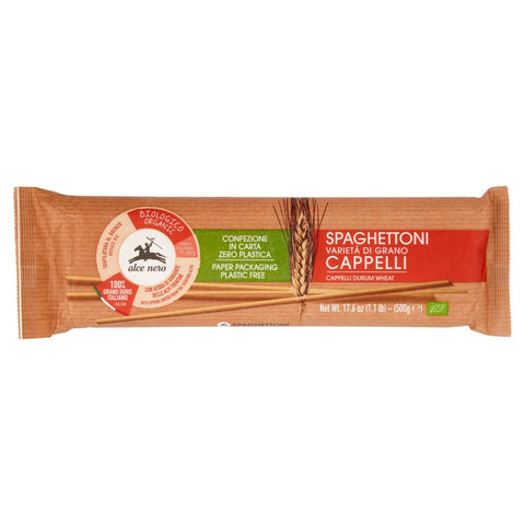 Alce Nero Längliche Pasta Alce Nero Baule Volante Spaghettoni Grano Duro Senatore Cappelli biologici 8009004809659