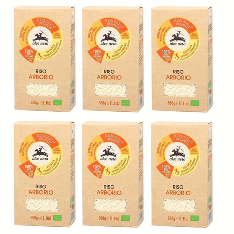 Alce Nero Riso Arborio Biologico Bio Reis 100% Italienischer Reis Ideal für Risottos und Desserts Vakuumverpackung 500 g italienisch Original