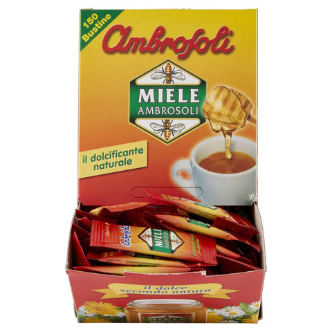 Ambrosoli Honig Ambrosoli Miele Break Fast Einzeldosis Honig Packung mit à Wildblütenhonig in Beuteln 16 g 100 Stück italienisch Original 8006450014330
