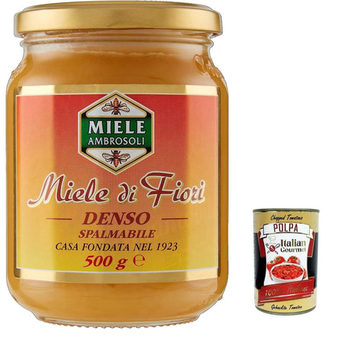 Ambrosoli miele Honig Ambrosoli miele denso dichter Honig Brotaufstrich Creme 500 g 6x italienisch Original Pastasauce + kostenlos polpa 400 g 8006450017614