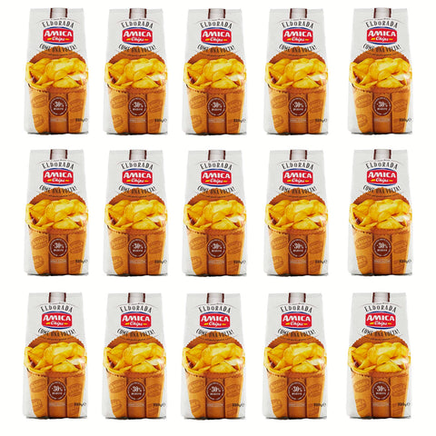 Amica Chips Eldorada Come una Volta Kartoffelchips dicker und knuspriger Schnitt glutenfreie Kartoffel chips 15x 130g italienisch Original