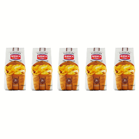 Amica Chips Eldorada Come una Volta Kartoffelchips dicker und knuspriger Schnitt glutenfreie Kartoffel chips 130 g 5x italienisch Original