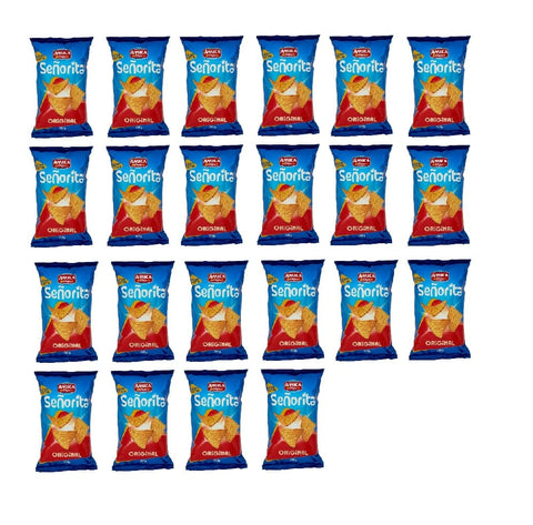 Amica Chips Chips 22x Amica Chips Señorita Tortilla Classica Mais- Salziger Beutel 200 g italienisch Original Kartoffelchips 8008714002305