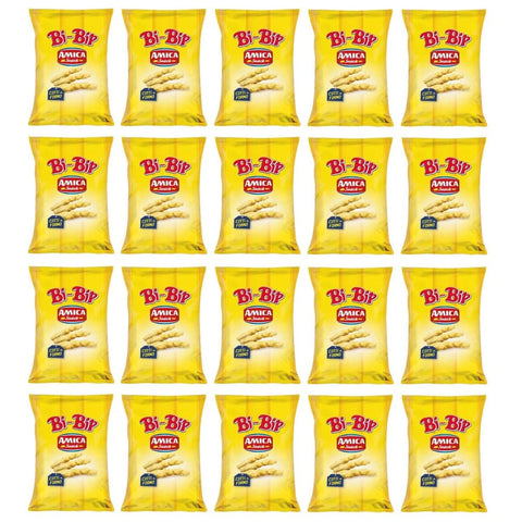 Amica chips Chips Amica chips Bi Bip Croccantino Formaggio Käse Mais Snack mit unverwechselbarer knuspriger Form Salziger Snack Beutel 20x 50g italienisch Original 8008714000080