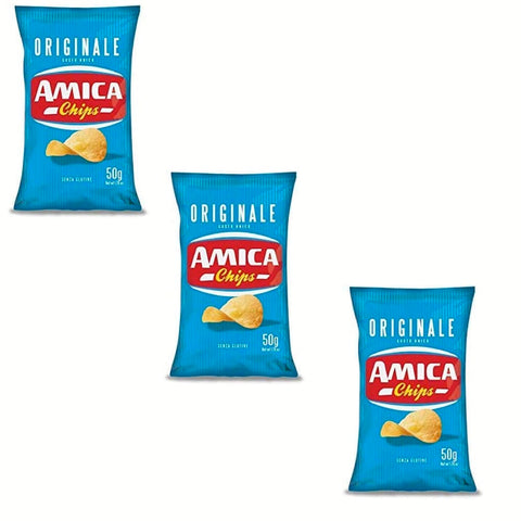 Amica Chips Chips Amica Chips Classica Originale Patatine Kartoffelchips gesalzen 50 g Kartoffel italienisch Original 8008714000028