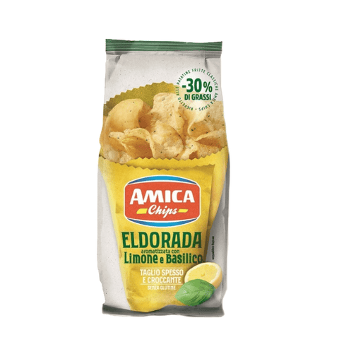 Amica Chips Chips Amica Chips Eldorada Limone e Basilico Zitronen-Basilikum-Chips 130g 8008714007416