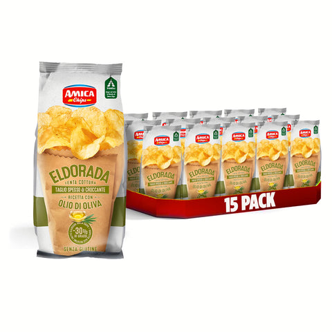 Amica Eldorada Olivenöl, 15er Pack 15x130g Original italienisch Snack