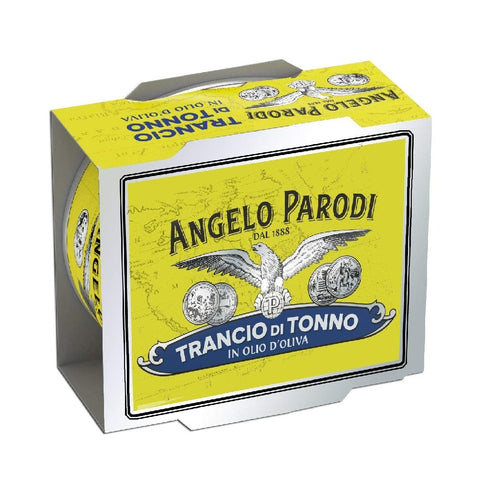 Angelo Parodi Thunfischfilets 4x Angelo Parodi Trancio di tonno in olio d'oliva Thunfischsteak in Olivenöl 150gr 8000935159189