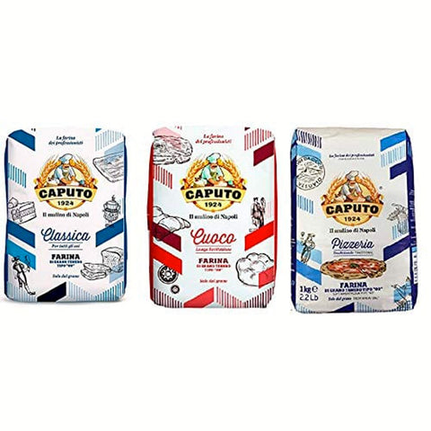 Antimo Caputo Brot Antimo Caputo Farina Molino Tris Caputo Cuoco Classica Pizzeria Pizza Napoli Pizza Mehl 3x1 kg italienisch Original 8014601028747