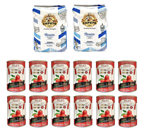 Antimo Caputo Kategorien Testpaket Caputo Classica Pizzamehl Mehl ( 2 x 5Kg ) + Italian Gourmet 100% italienische geschälte Tomaten dosen ( 12 x 400g ) 8014601027535