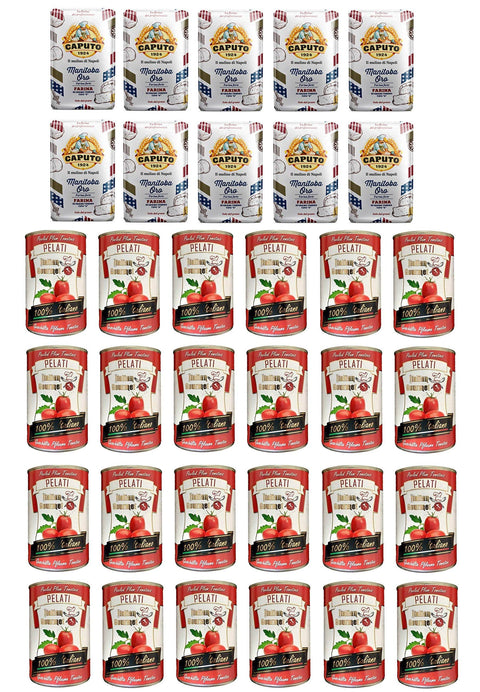 Antimo Caputo Kategorien Testpaket Caputo Manitoba Oro Pizzamehl Mehl ( 10 x 1Kg ) + Italian Gourmet 100% italienische geschälte Tomaten dosen ( 24 x 400g ) 8014601034168