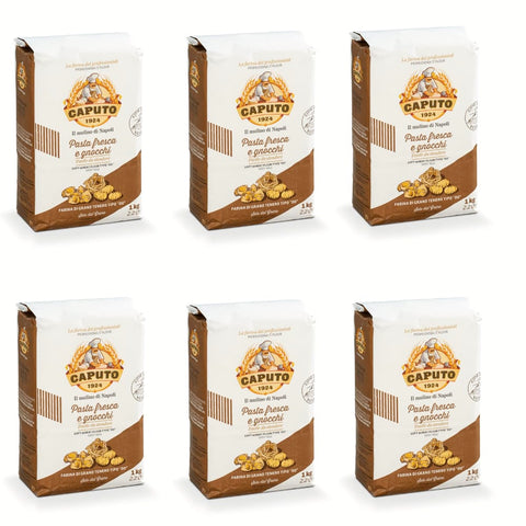 Antimo Caputo Kurze Pasta Antimo Caputo Farina Molino Caputo Pasta Fresca e Gnocchi Napoli Mehl "0.0 cm, 1 kg, 6 Stück Original italienisch 8014601027153