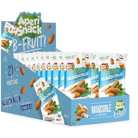 Aperisnack Patatine Chips Aperisnack B-Fruit Mandorle Naturali Sgusciate Naturbelassene, geschälte Mandeln, 20 Einzelportionen à 25 g