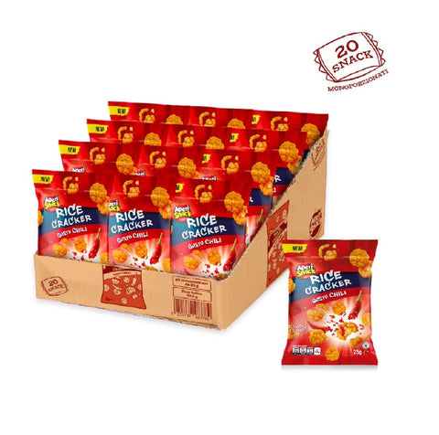 Aperisnack Taralli AperiSnack Rice Cracker gusto Chili Puffreis-Snack Einzelportionsbox 20 Stück x 25 g