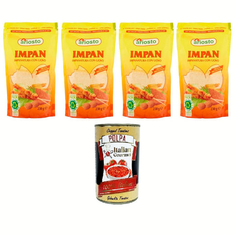 Ariosto Impan Impanatura con Uovo Impan Panade mit Ei 4x230 g Aromapulver italienisch Original