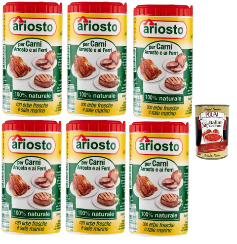 ariosto Gewürzmischungen 6x Ariosto Gewürz für gebratenes und gegrilltes Fleisch, 80g + Italian Gourmet Polpa 400g 80065302
