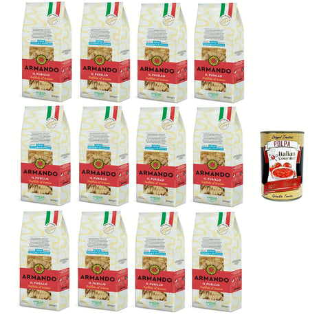 Armando il Fusillo Trafilato al bronzo il Fusillo Bronze gezeichnet 12x500 gr Kurze Pasta italienisch Original