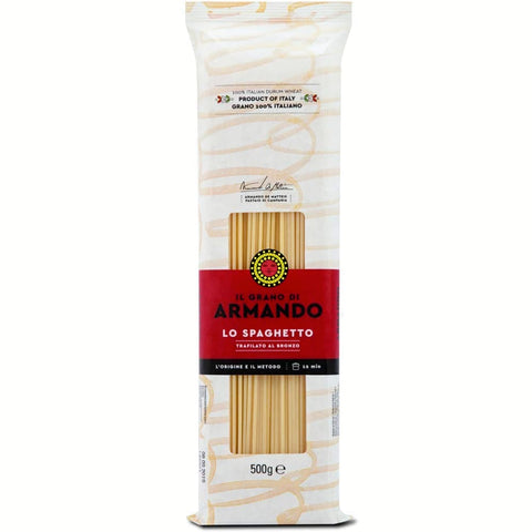 ARMANDO Kurze Pasta ARMANDO Il Grano Di Armando Lo Spaghetto Italienischer Weizen Bronze gezeichnet 100% Italienische Pasta 500g 6x Original italienisch 8005709204041
