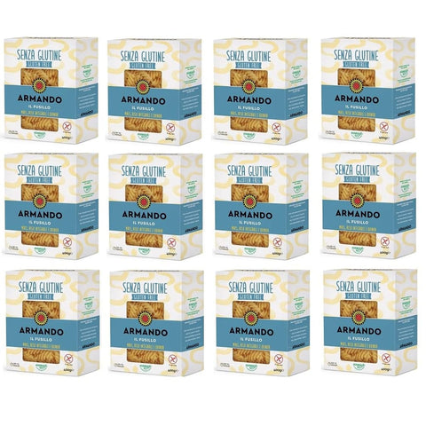 ARMANDO Nudelgerichte ARMANDO Il Fusillo, glutenfreie Mehrkornnudeln mit Mais, braunem Reis und Quinoa 12x Original italienisch inkl. Italian Gourmet Pelati 400g 8005709209541
