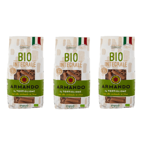 Armando pasta 3x Armando Tortiglione Integrale biologica  Bio-Vollkornnudeln 500gr 8005709206830