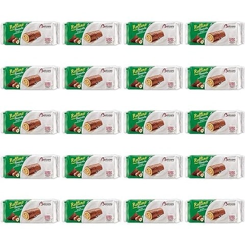 Balconi Party-Mix 20x Balconi Rollino a Nocciola Con Golosa crema alla Nocciola Haselnussbrötchen mit leckerer Haselnusscreme 222gr italienisch Original 8001585001309