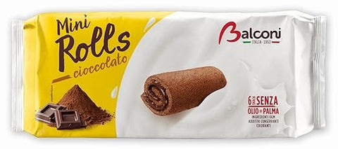 Balconi Snacks Balconi Mini Rolls cioccolato Mini Schokoladenröllchen 20x180 gr Snacks italienisch Original 8001585008032