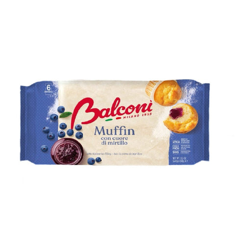 Balconi Süße Snacks Balconi Muffin con cuore di mirtillo Muffins mit Blaubeerherz 240gr