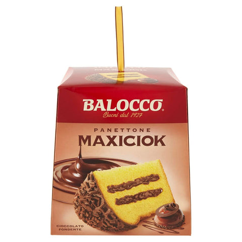 Balocco Kategorien 3x Balocco Panettone Maxiciok con cioccolato fondente Weihnachtssüßigkeiten mit dunkler Schokolade 800g 8001100063737