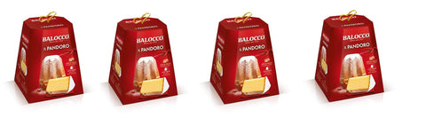 Balocco Kategorien 4x Balocco Il Pandoro weicher und zarter Weihnachts kuchen mit Puderzucker 750g Natürlich gesäuertes gebackenes Süßwarenprodukt 8001100058979