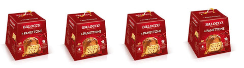 Balocco Kategorien 4x Balocco Il Panettone Weihnachts kuchen mit Rosinen und kandierten Früchten 750g Natürlich gesäuertes gebackenes Süßwarenprodukt 8001100059068