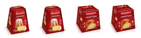Balocco Kategorien Testpaket Balocco Panettone mit Rosinen und kandierten Früchten - Pandoro weicher und zarter mit Puderzucker ( 4 x 750g ) Weihnachts kuchen 8001100059068