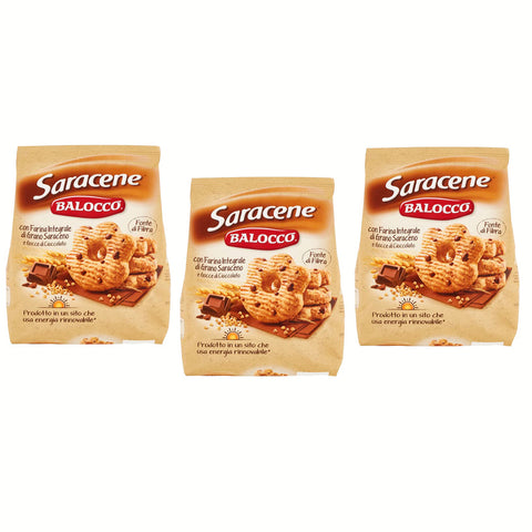 Balocco Saracene Biscotti con grano saraceno e gocce di cioccolato Kekse mit Buchweizen und Schokoladenstückchen biscuits 3x700g Original italienisch