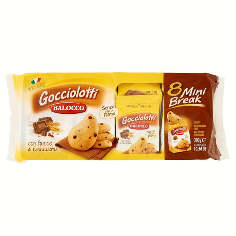 Balocco Gocciolotti kekse mit Schokolade Tropfen 8 snacks biscuits 6x300g Original italienisch